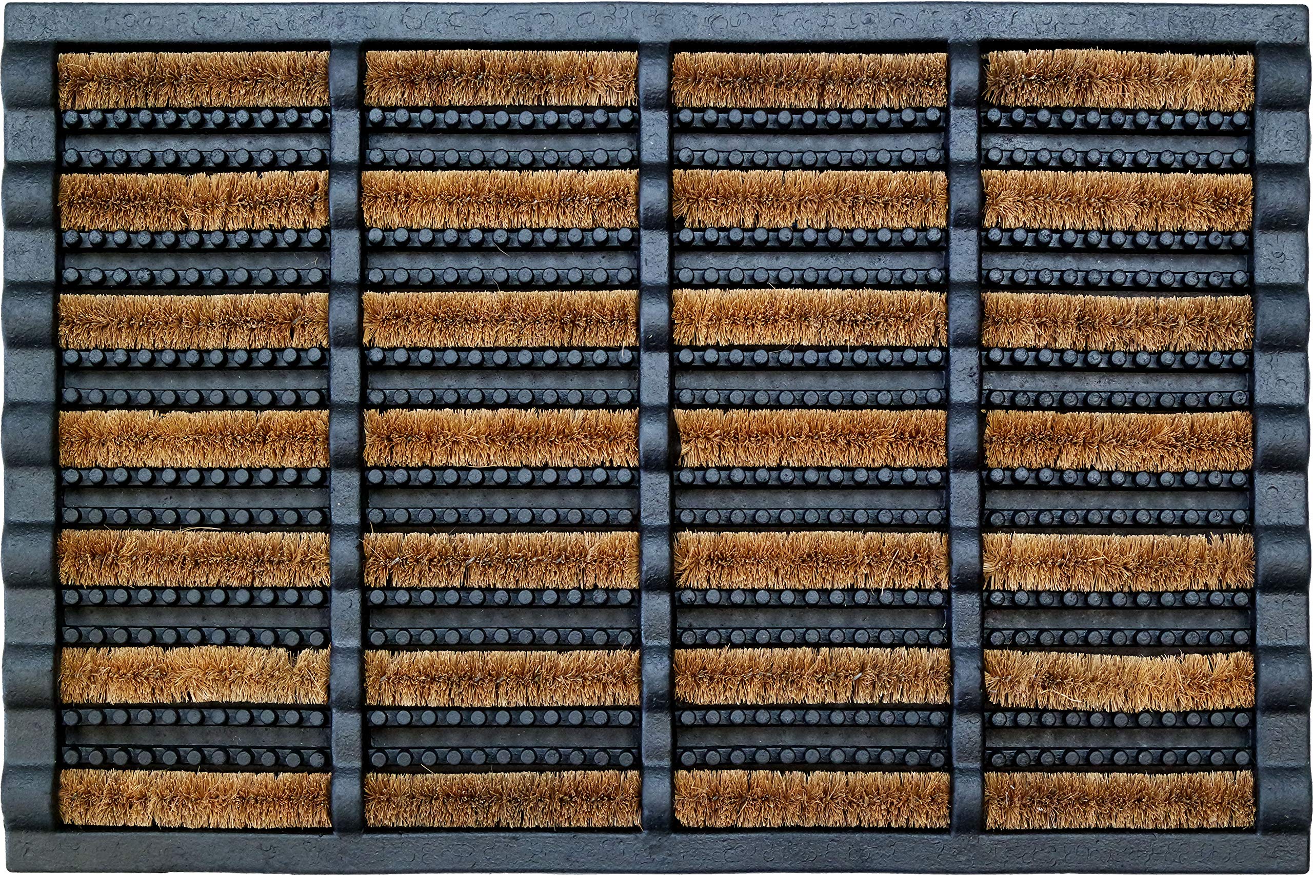 ID MAT T 4060 CombiMat Carpet Doormat Coconut Core Mattress/Galvanised Steel/Rubber Beige 60 x 40 x 2.29 cm