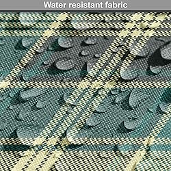 Ambesonne Plaid Fabric by The Yard, Horizontal and