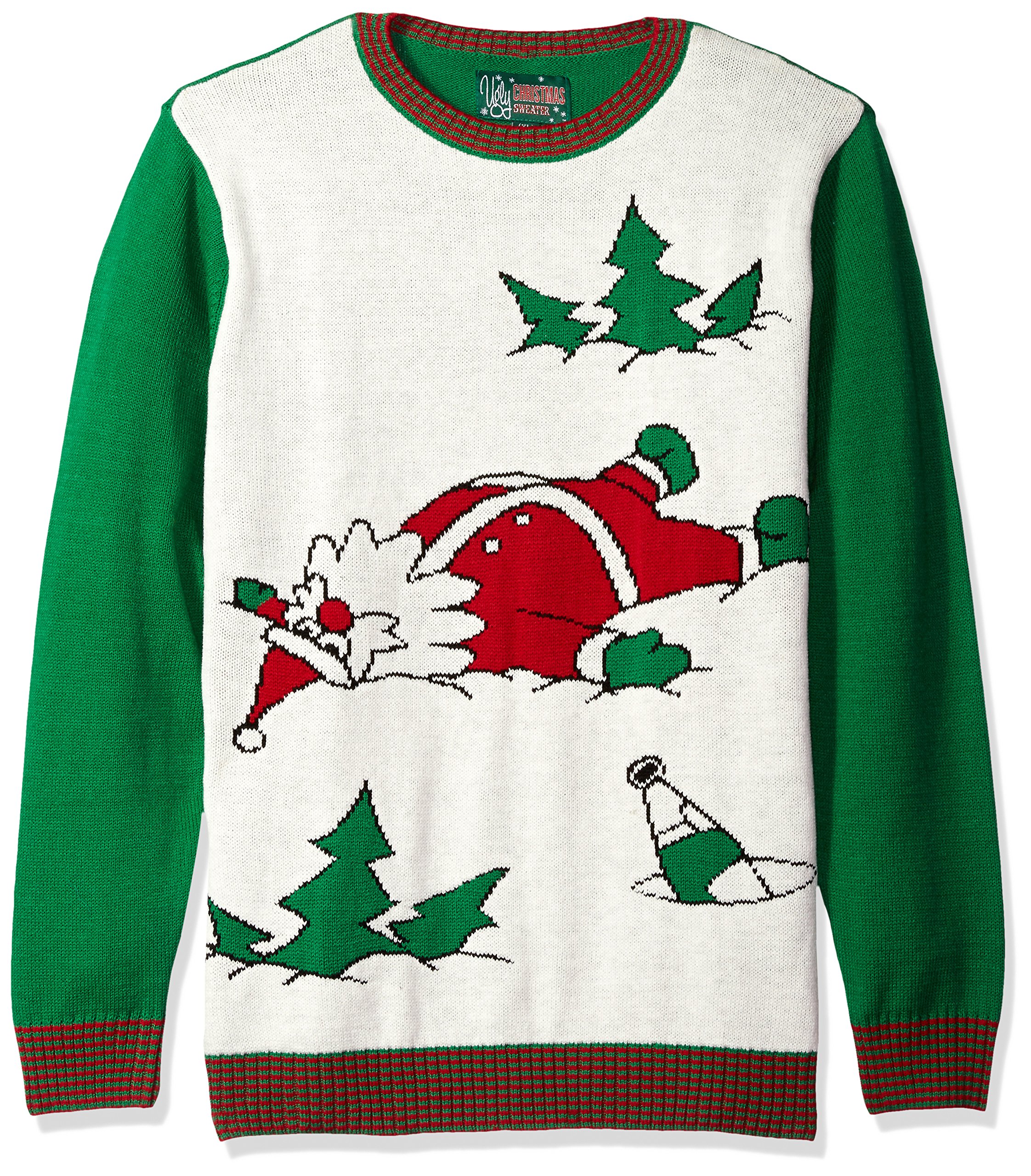Ugly Christmas Sweater Men's Drunk Santa Sweater