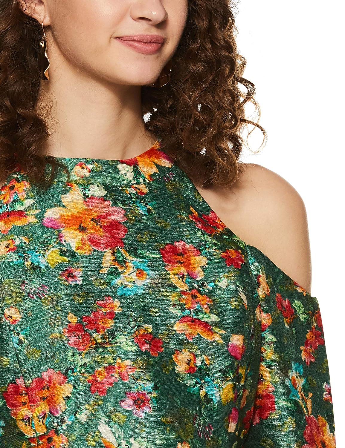 indya women's floral regular fit top