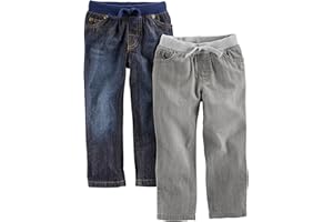Simple Joys by Carter's Toddler Boys' Pull-On Denim Pant, Pack of 2