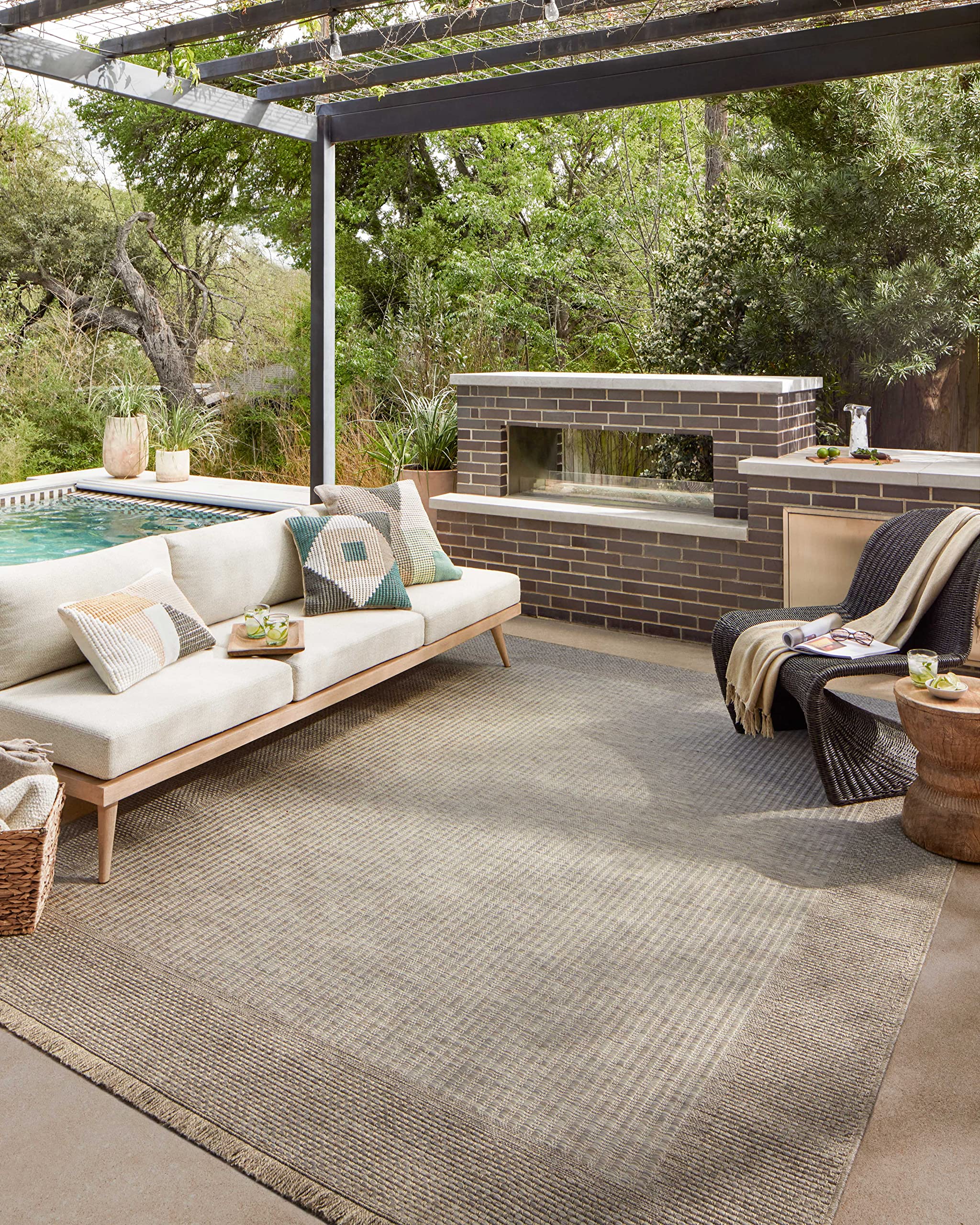 Photo 1 of Loloi Dawn Collection Indoor/Outdoor DAW-06 Russet 7'-8" x 10' Area Rug