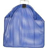 Scuba Choice Fish Bag Net with 5mm Stainless Steel Wire Handle &ndash; 24" x 17" Size, 12" Diameter, Secure Closing Clip, Reinforced Mesh - Durable &amp; Reliable for Spearfishing, Diving, and Fishing &ndash; Blue