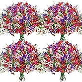 Der Rose 24 Bundles Artificial Flowers for Outdoor Fake Spring Flowers Plants UV Resistant for Home Garden Porch Window Wedding Decor