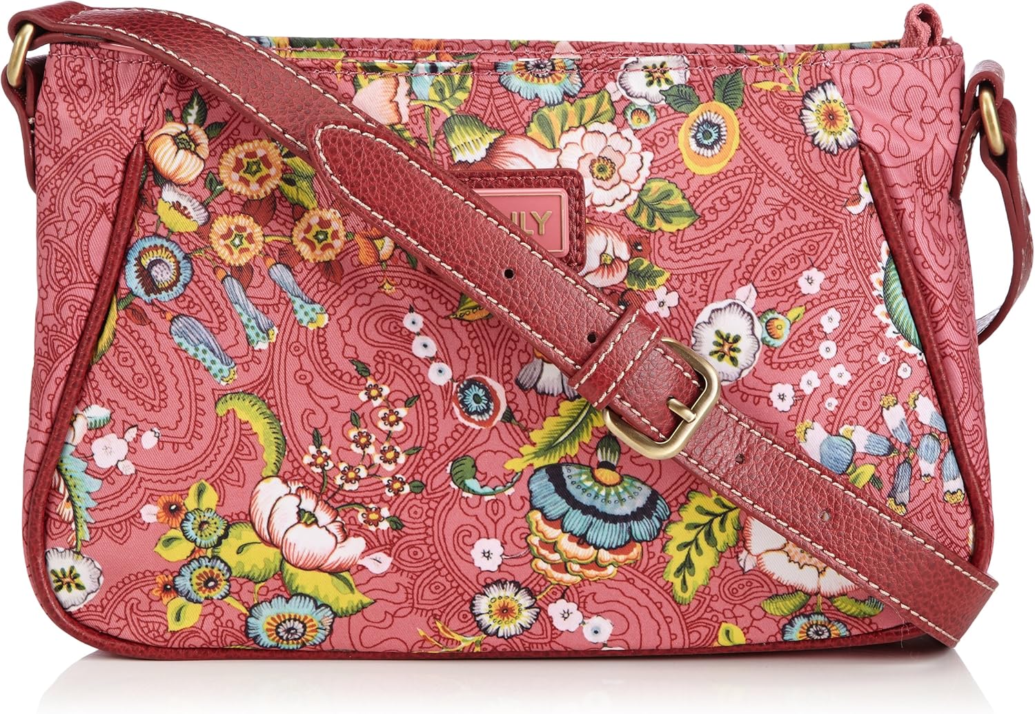 Oilily Luxurious Flat Shoulder Bag Small Top Handle Shoulder Bag Pink