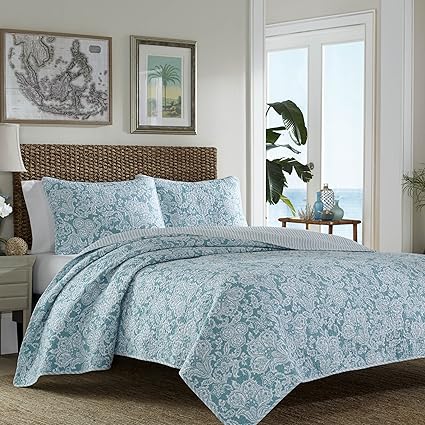 Tommy Bahama Island Memory Lagoon Quilt Set Fullqueen Lagoon
