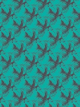 Décopatch Papier No. 755 Packung mit 20 Blätter (395 x 298 mm, ideal für Ihre Papmachés) blau grün, palmenmotive