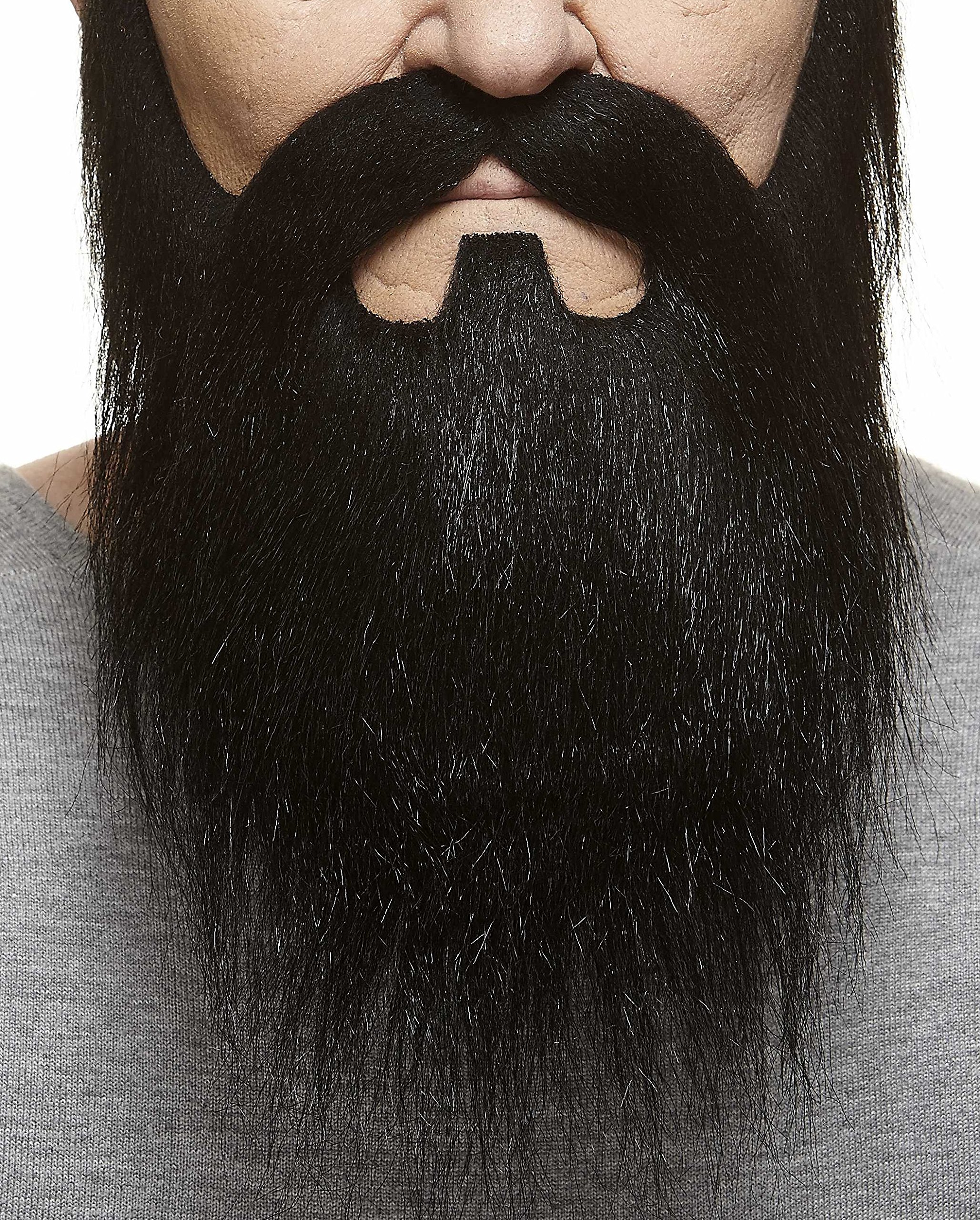 Mustaches Self Adhesive, Novelty, Lord Fake Beard and Fake Mustache, Black Color