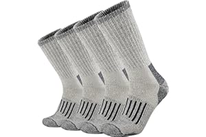ONKE Merino Wool Cushion Crew Socks for Men Outdoor Hiking All Seasons Work Boot Heavy Thick Thermal Moisture Wicking Control