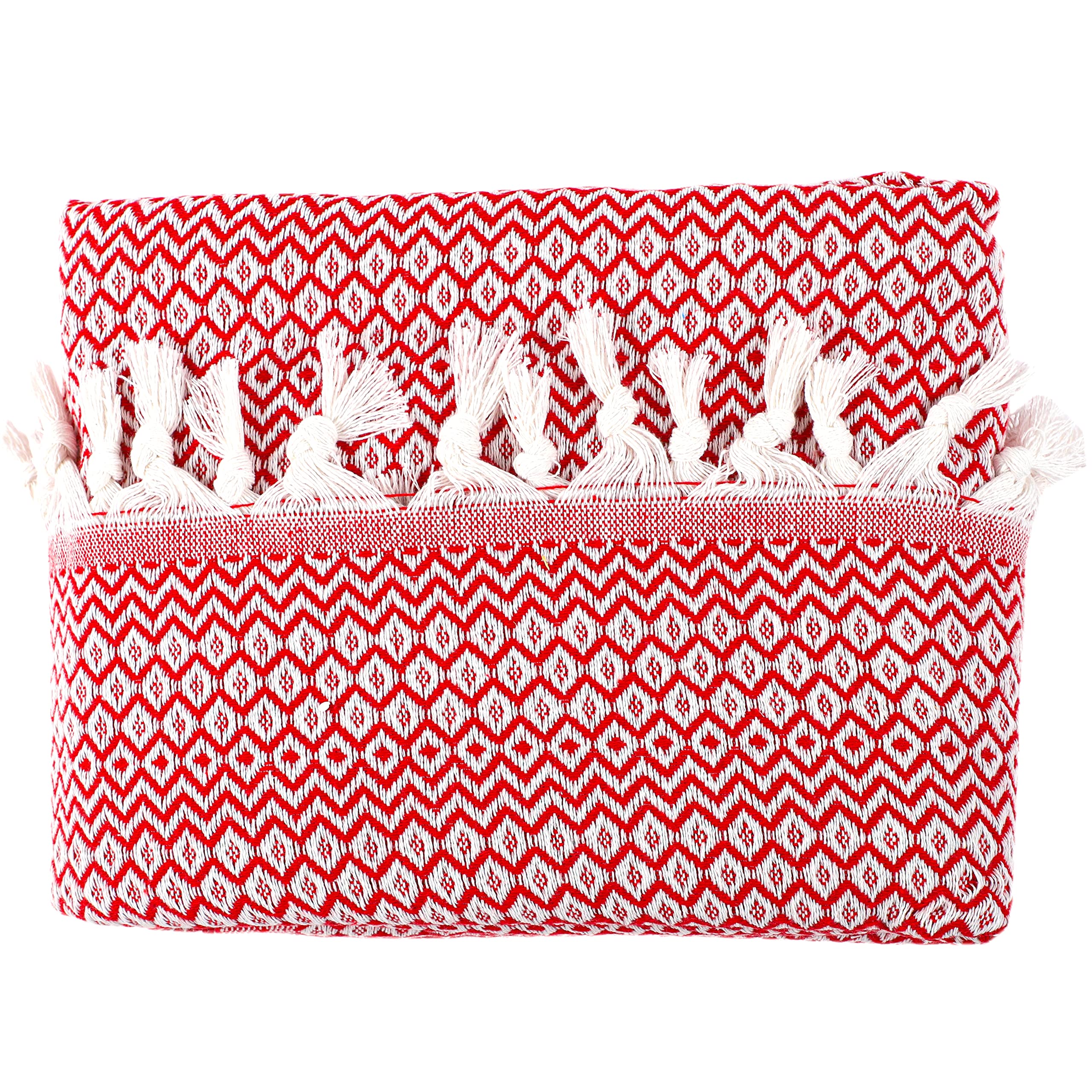 Tuiste Double Bedspread Red Dark Red Cotton Couch Throw Sofa Blanket Cuddly TV Blanket Couch Blanket Armchair Blanket Reversible Bed Throw Couch Cover Summer Blanket 200 x 230 cm