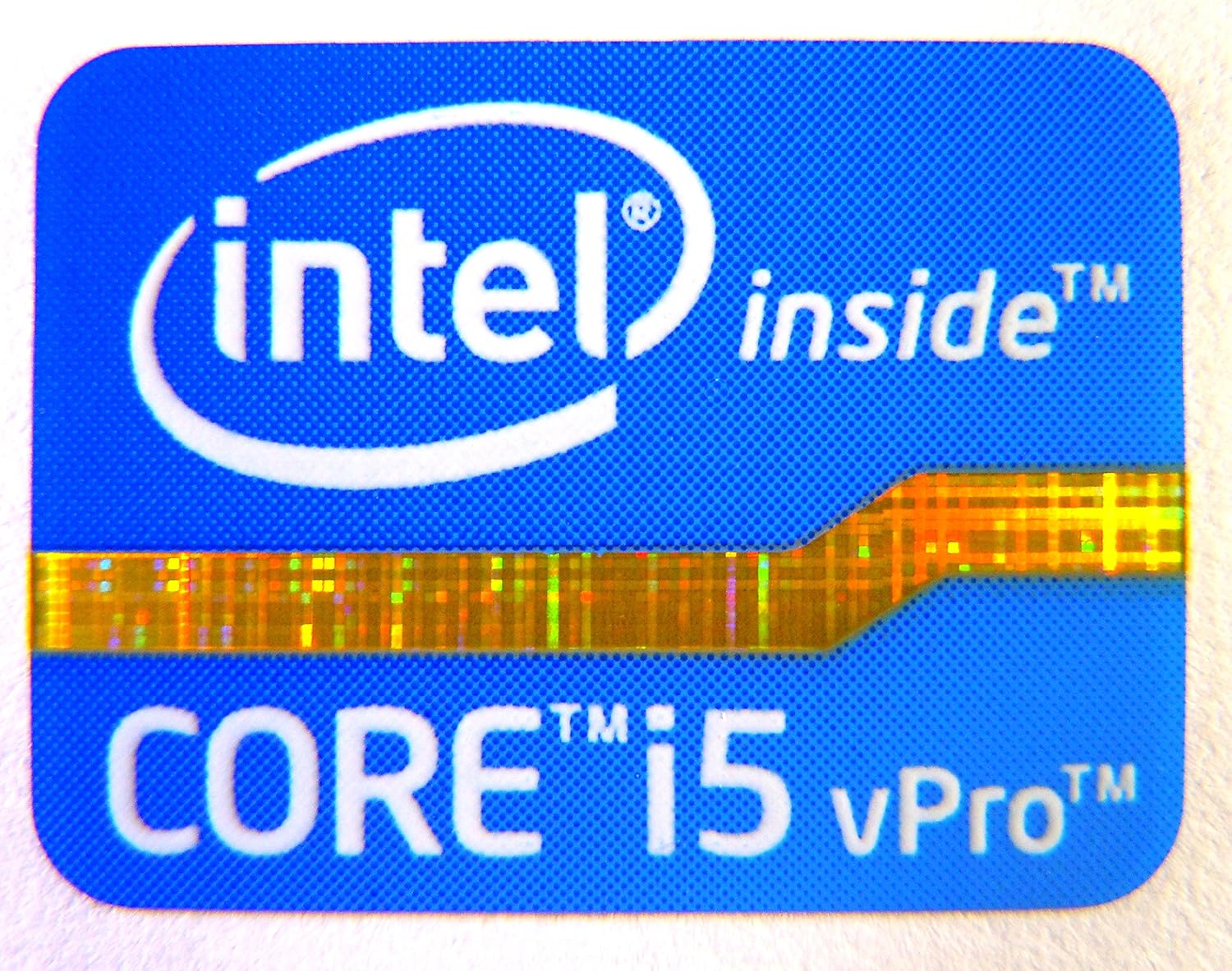 Amazon Com Intel Original Core I5 Vpro Inside Sticker 18 X 24 5mm 319 Computers Accessories