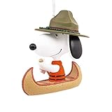 Hallmark Peanuts Snoopy in Canoe Christmas Ornament