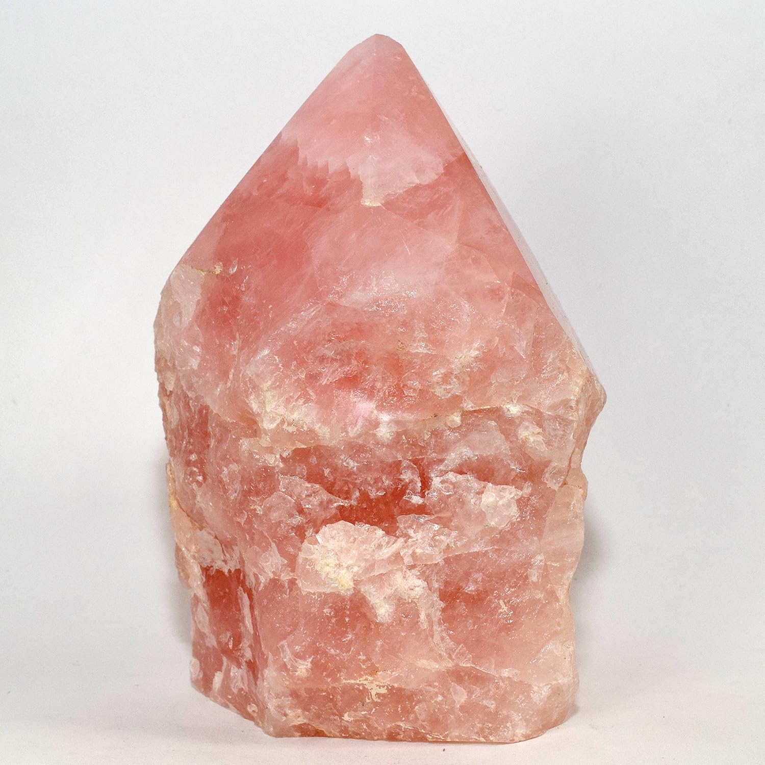Large 5.5" 2.8lb Rose Quartz Lamp Pink Sparkling Natural Mineral Top Polished Stone Decor