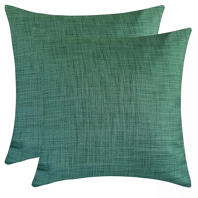 The White Petals Emerald Green Cushion Covers for Sofa