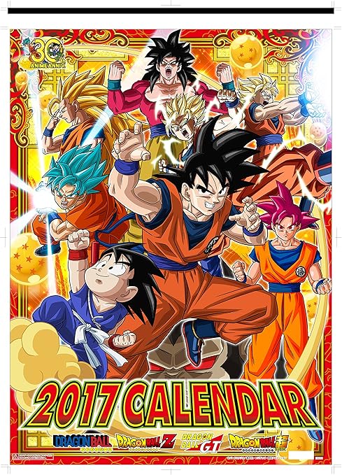 Dragon Ball Z Gt Super Wall Calendar Official Japan Import Dragon Ball Z Gt Super Wall Calendar Official Japan Import