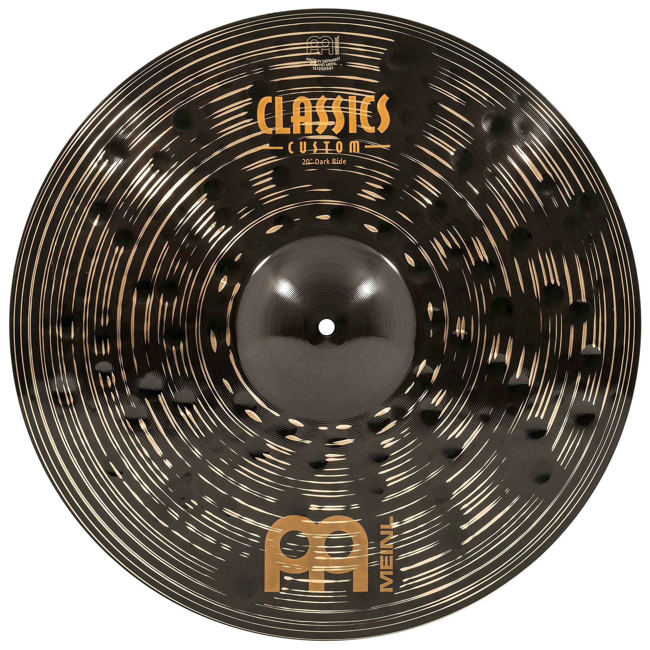 Meinl Cymbals Classics Custom Dark Ride Cymbal 20 inch (Video) for Drum Set (50,80cm) B12 Bronze, Dark Finish, Made in Germany (CC20DAR)