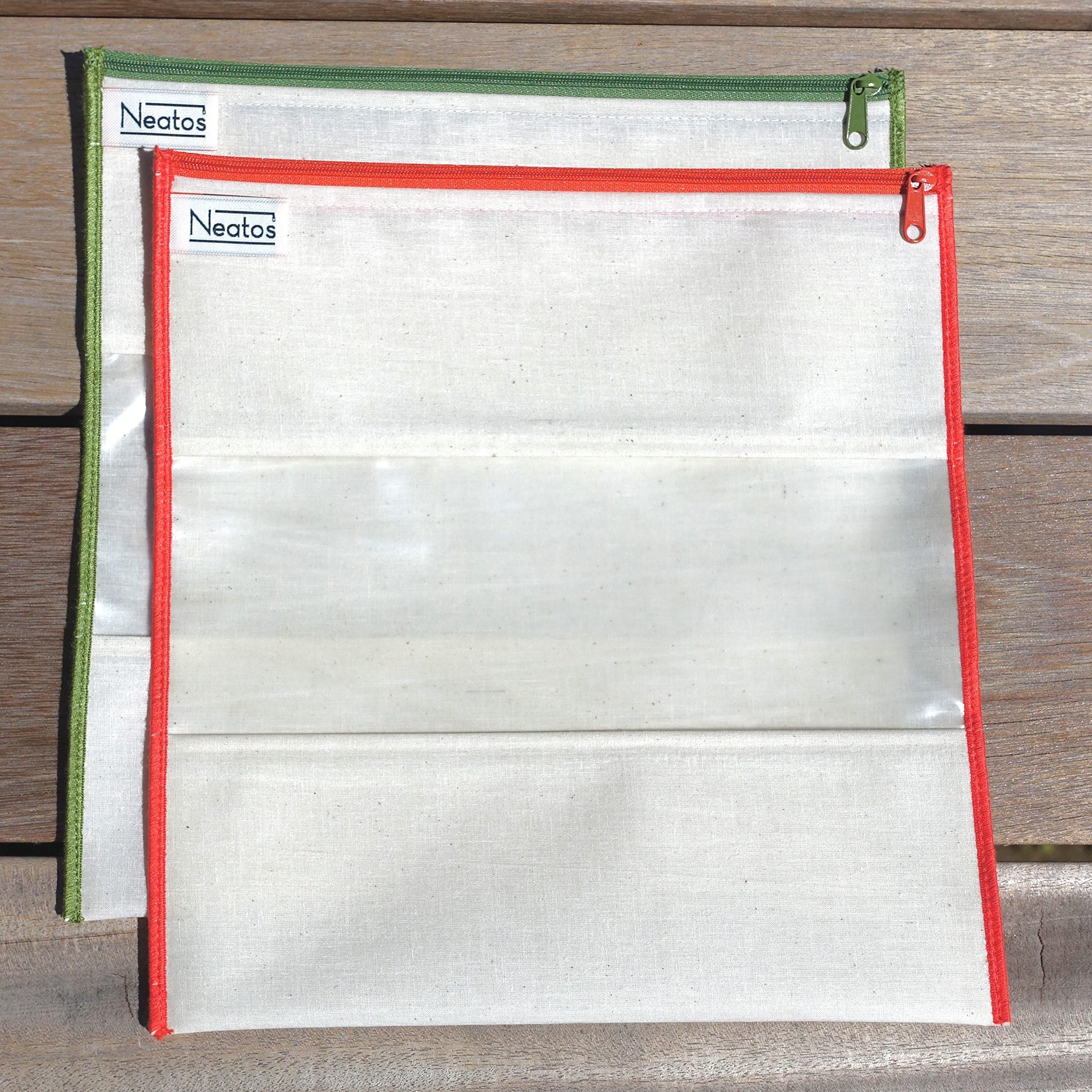 Neat-os 2pk Gallon Sized Reusable Bag Set (green & orange)