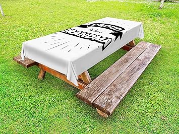 Amazon Com Ambesonne Grandma Outdoor Tablecloth Inspirational