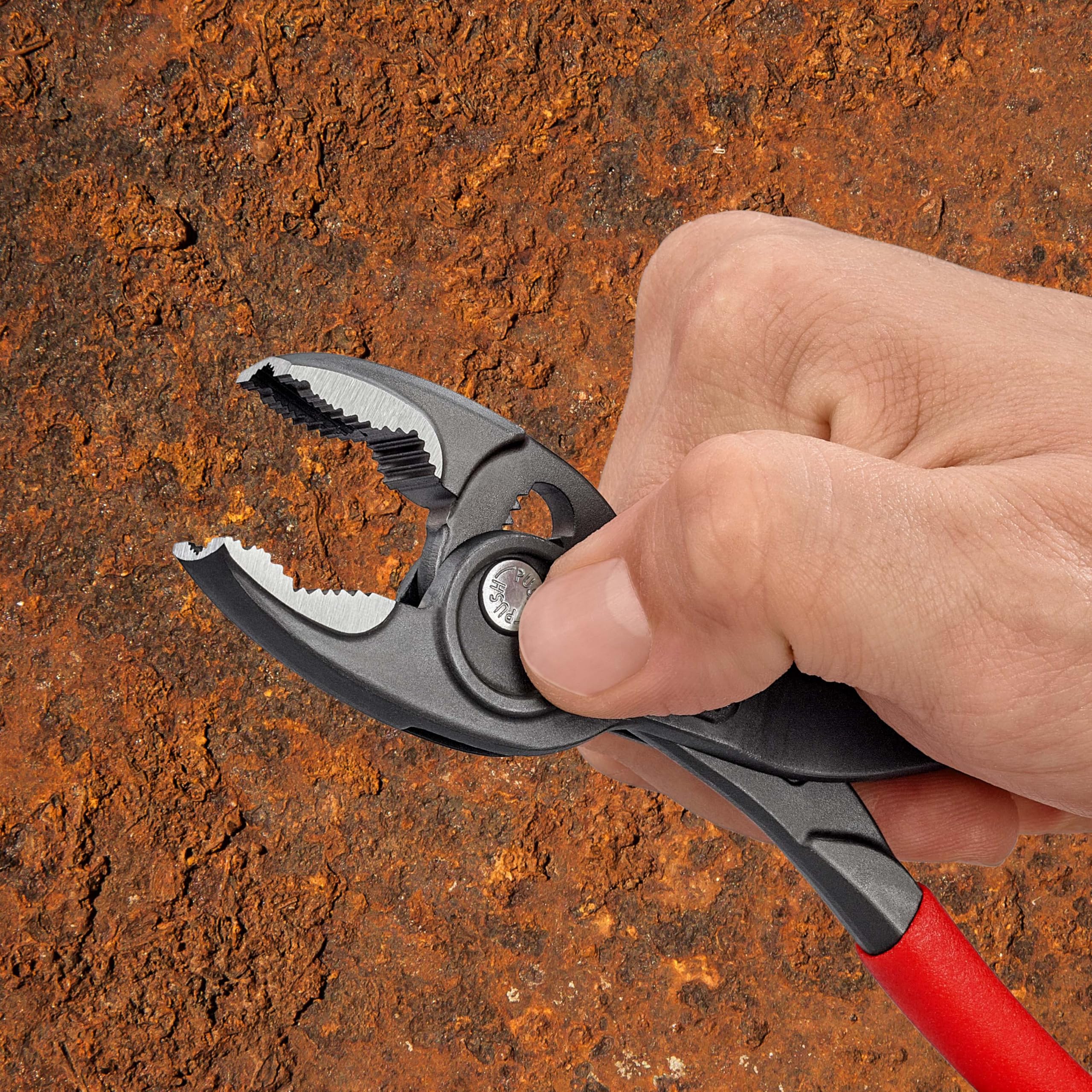 KNIPEX TwinGrip Front- und Seitengreifzange auf SB-Karte mit rutschhemmendem Kunststoff überzogen 200 mm, 82 01 200 6