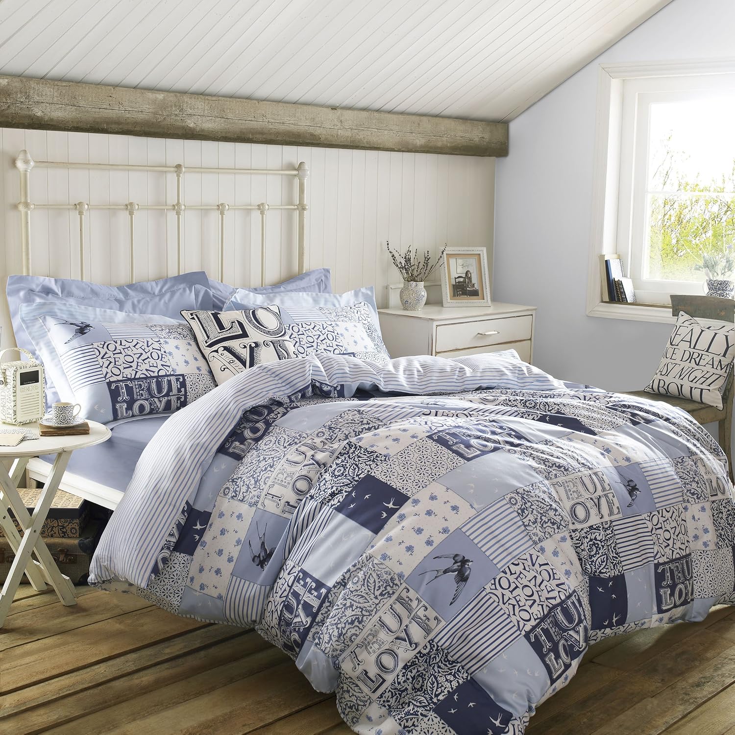 Emma Bridgewater Blue Patchwork Duvet Cover Bedding by designer (King