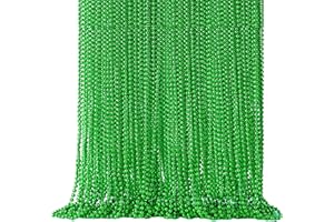 JOYIN 72 Pcs St Patrick Green Bead Necklaces, Lucky Green Beaded Necklaces Bulk for Saint Patrick's Day Accessories, Party Costume Dressing-up Accessories, St. Patrick's Day Party Favor Supplies