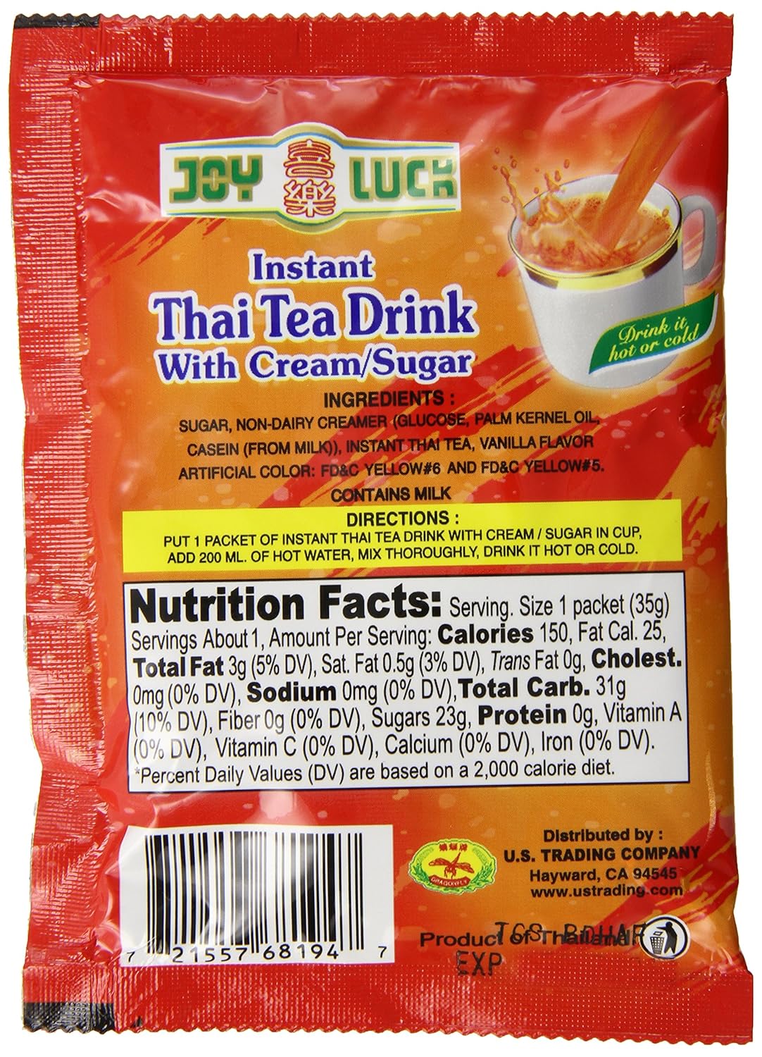 Thai Iced Tea Nutrition Facts Besto Blog