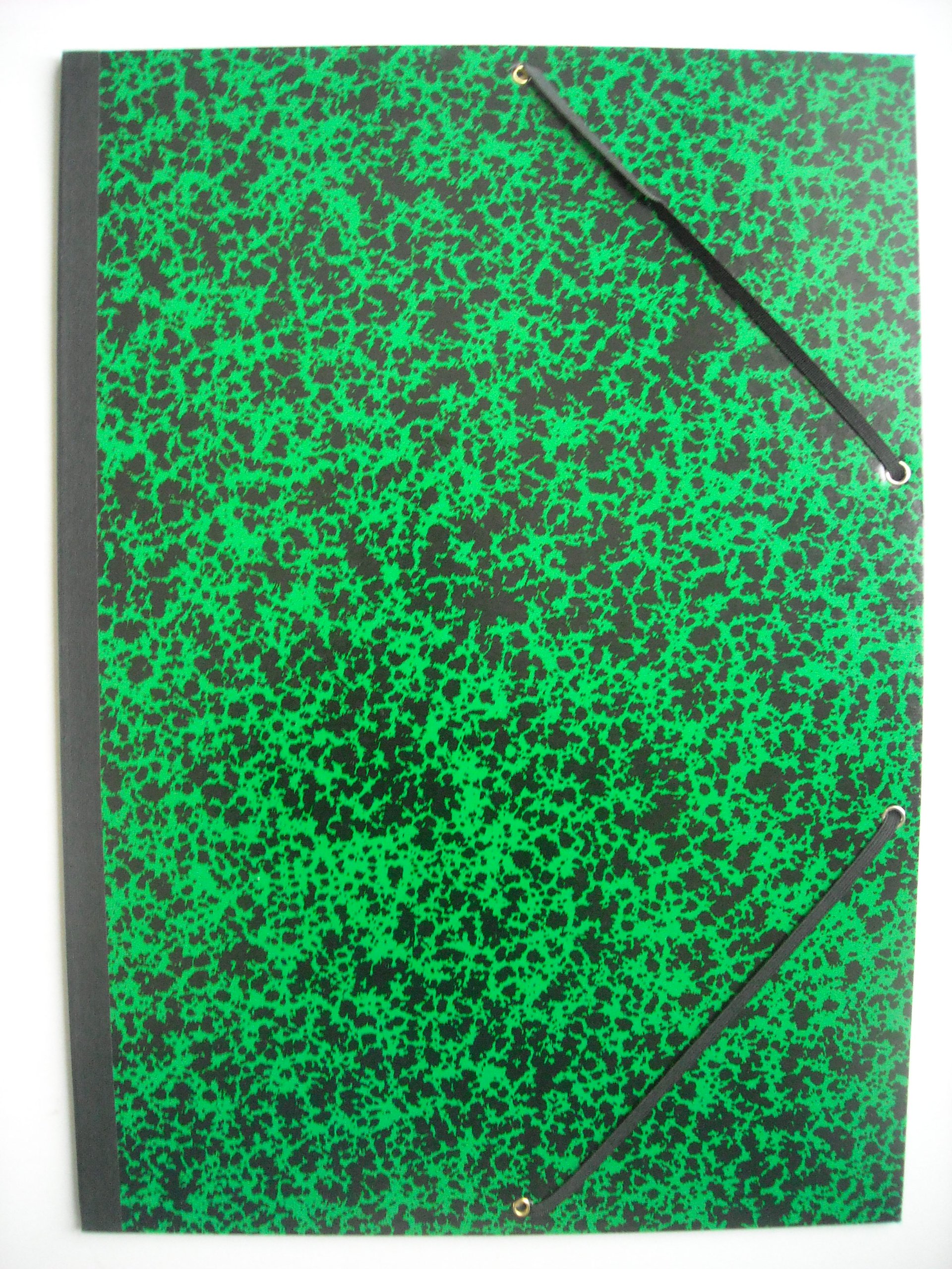 Exacompta - Ref 532000E - Annonay Portfolio with Tie Ribbon - A3 (297 x 420mm) in Size, For Safely Transporting Artworks & Documents, Marbled Effect Cover - Green