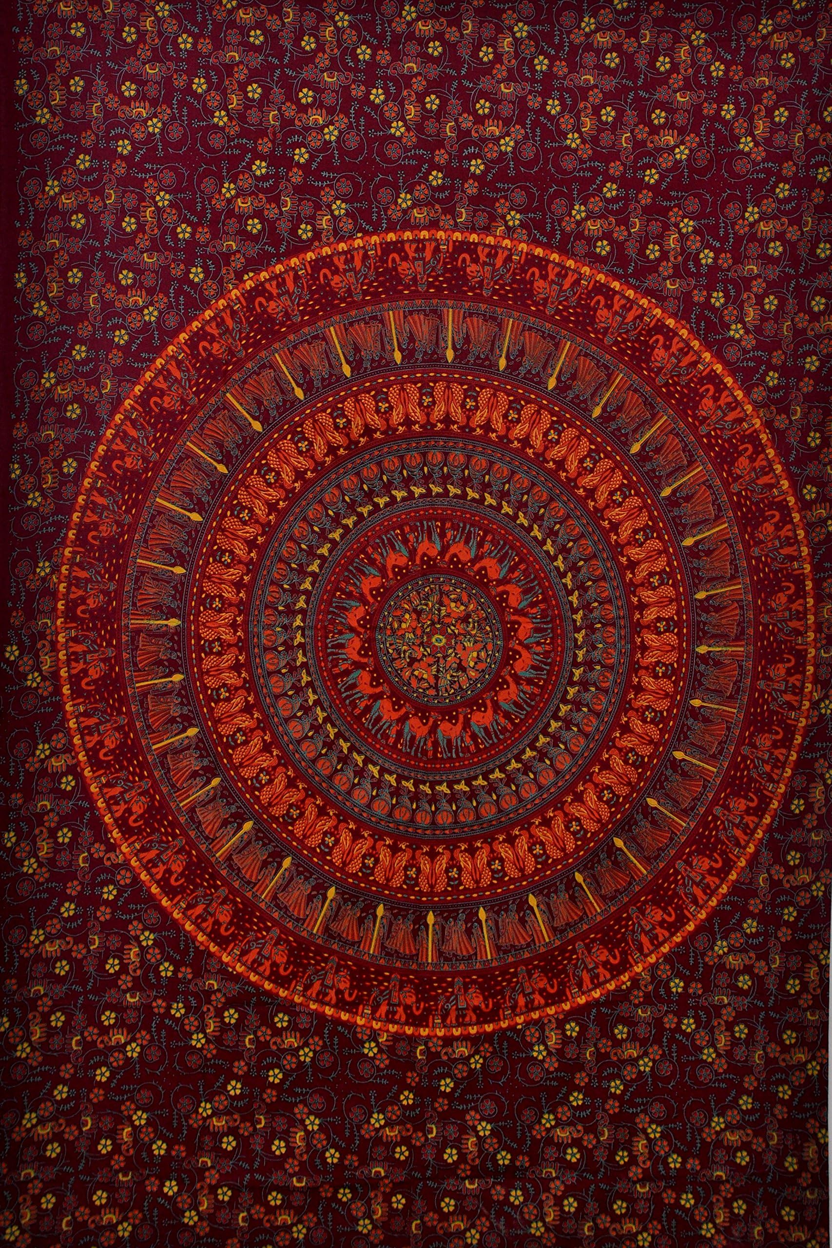 Mandala Tapestry Wall Art Collage Dorm Beach Throw Bohemian Tapestry Wall Decor Boho Bedspread