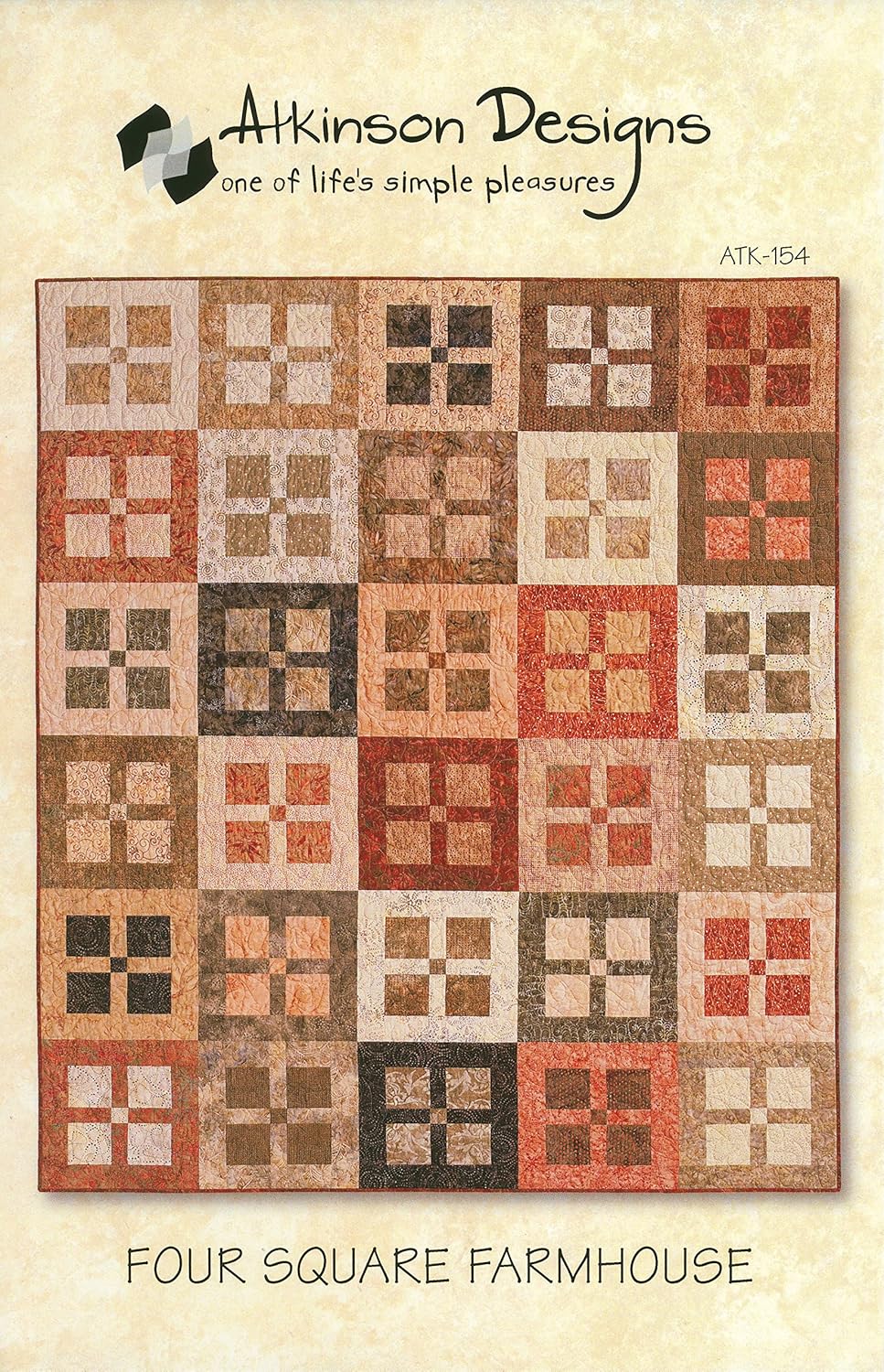 Amazon Com Atkinson Designs Quilt Pattern Four Square Farmhouse
