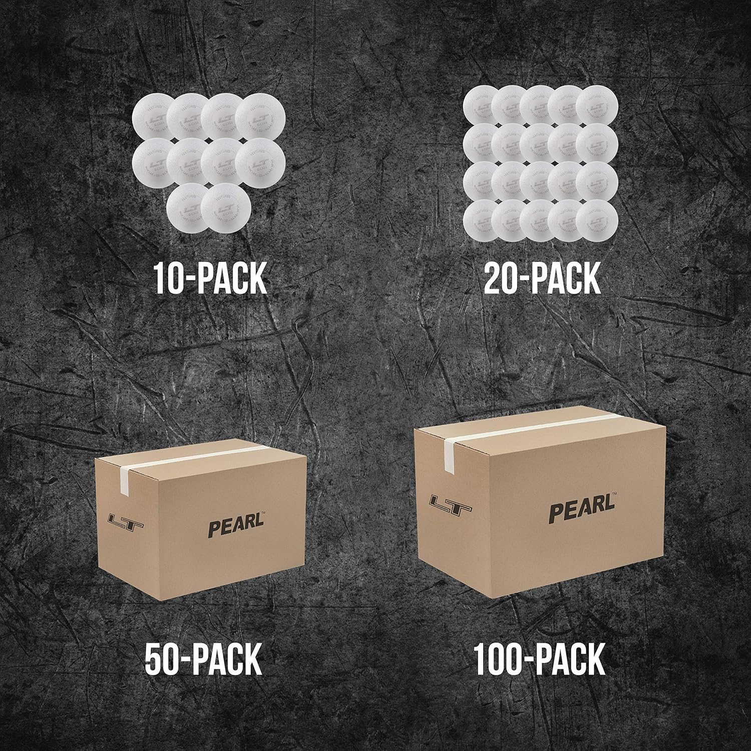 White & Yellow Guardian Innovations Pearl LT Textured Lacrosse Balls