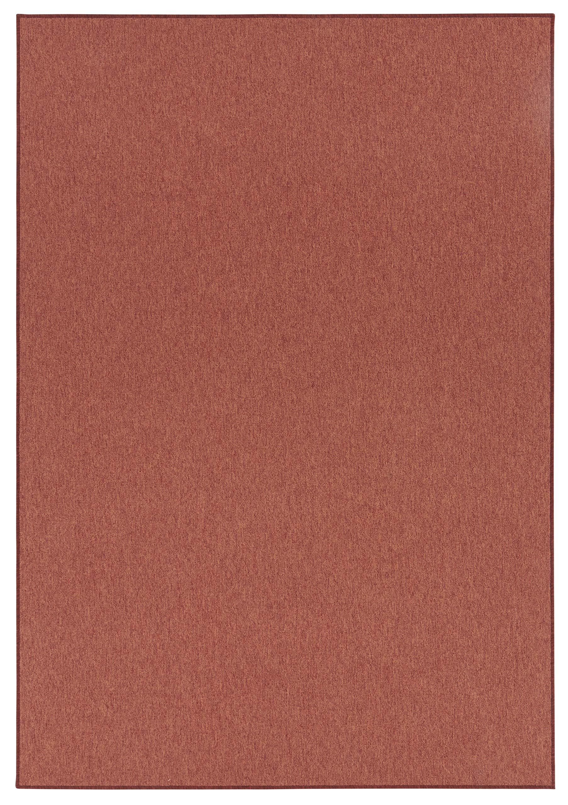 BT Carpet Fine Loop Casual Rug Plain Mottled Terracotta 80 x 150 cm