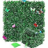 12Pcs Artificial Grass Wall Panels - 10”x10” Grass Backdrop Wall, UV Protected Greenery Decor for Indoor Outdoor Use (10”x10” (12pcs))