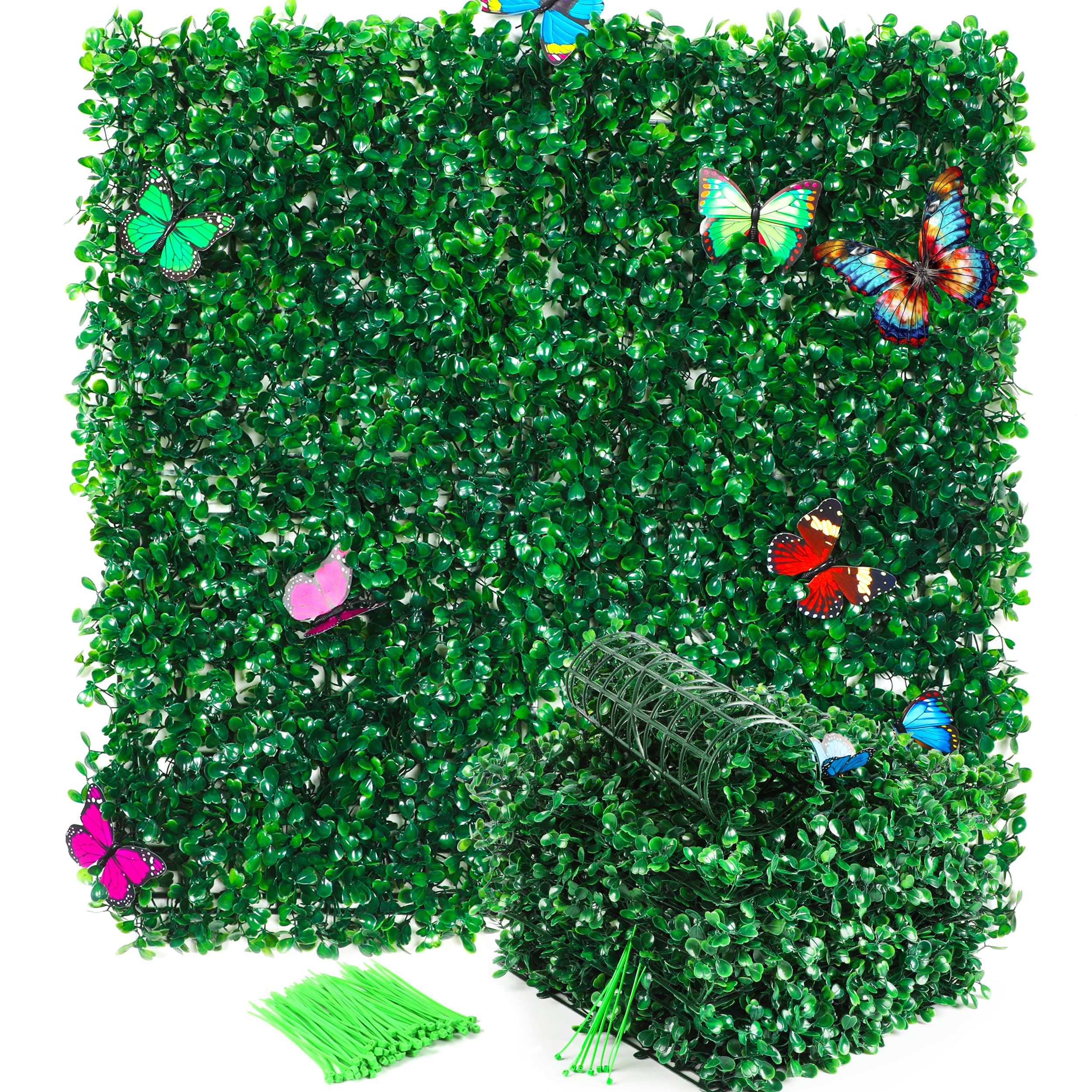 Photo 1 of 12Pcs Artificial Grass Wall Panels - 10”x10” Grass Backdrop Wall, UV Protected Greenery Decor for Indoor Outdoor Use (10”x10” (12pcs))