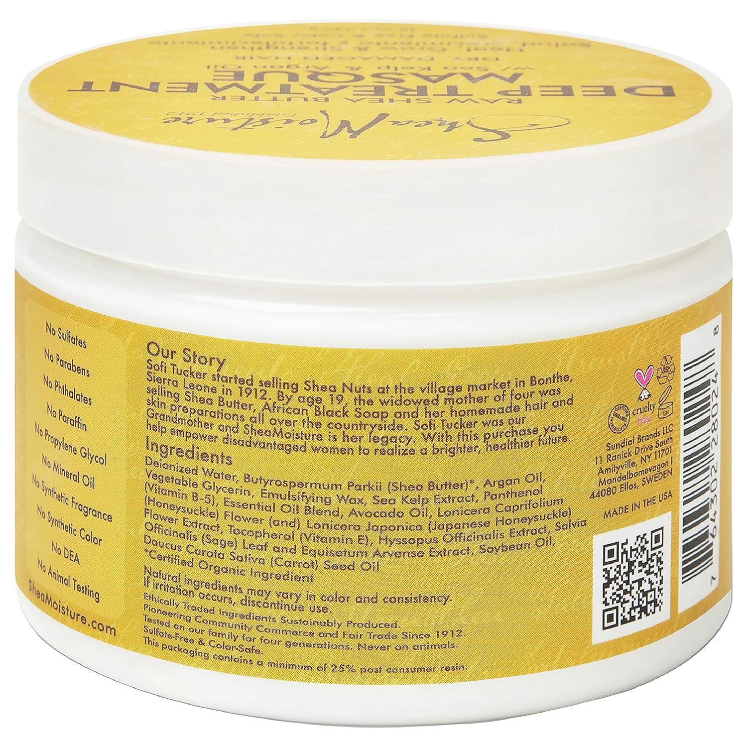 Amazon Com Sheamoisture Deep Treatment Masque For Dry Damaged Or Transitioning Hair Raw Shea Butter With Sea Kelp And Argan Oil 12 Oz Beauty