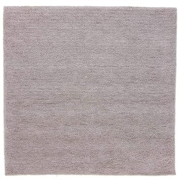 Carpetfine Hochflor Softly Quadratisch Teppich 150x150 Cm Silber