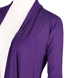 Urban CoCo Women's Drape Front Open Cardigan Long