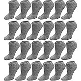 Winterlace 24 Pairs Ankle Socks for Women & Girls Bulk Pack, Fun Cute Low Cut No Show, Colorful Soft