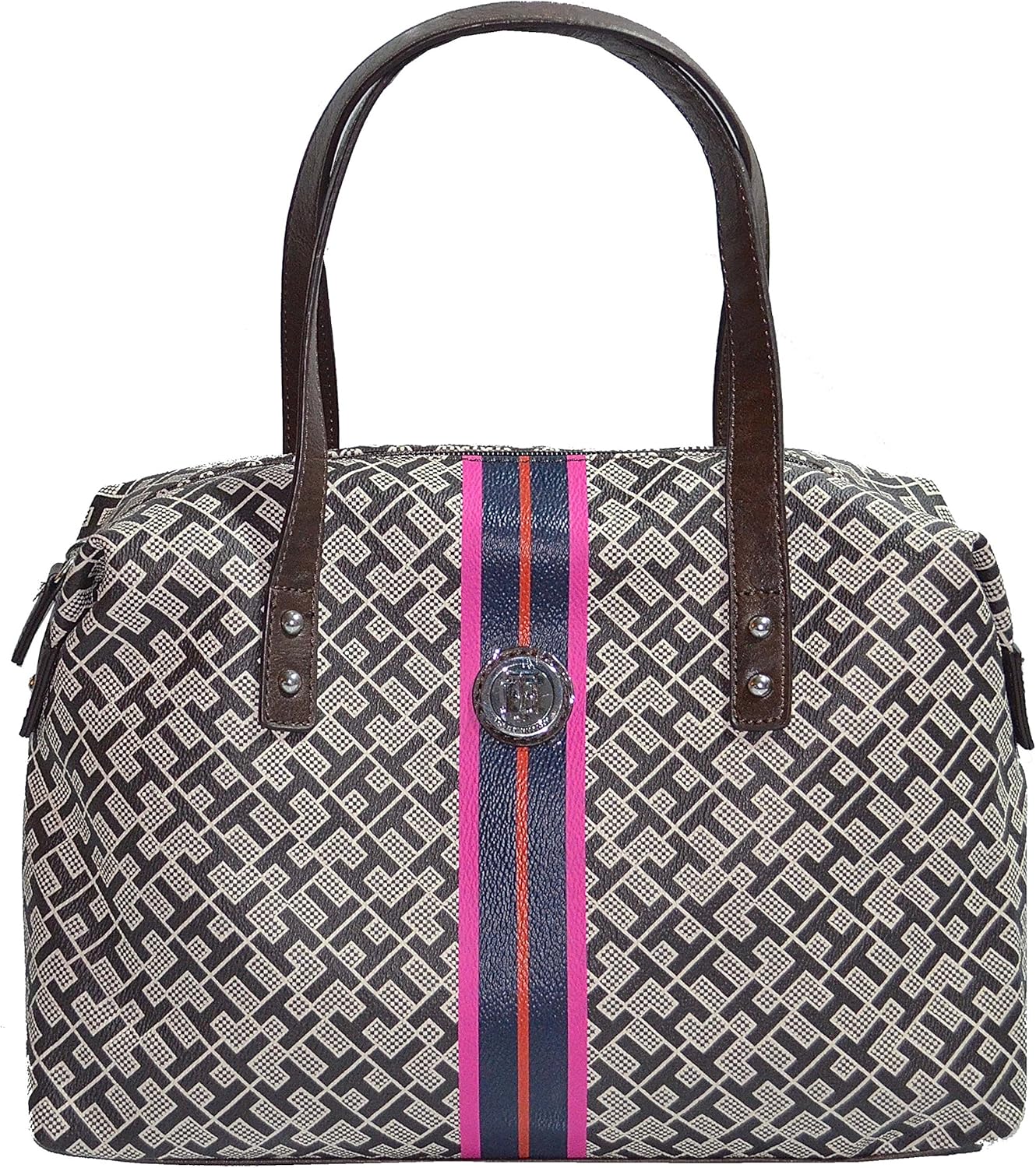 Tommy Hilfiger Women's Satchel Style Handbag, Gray Alpaca Handbags