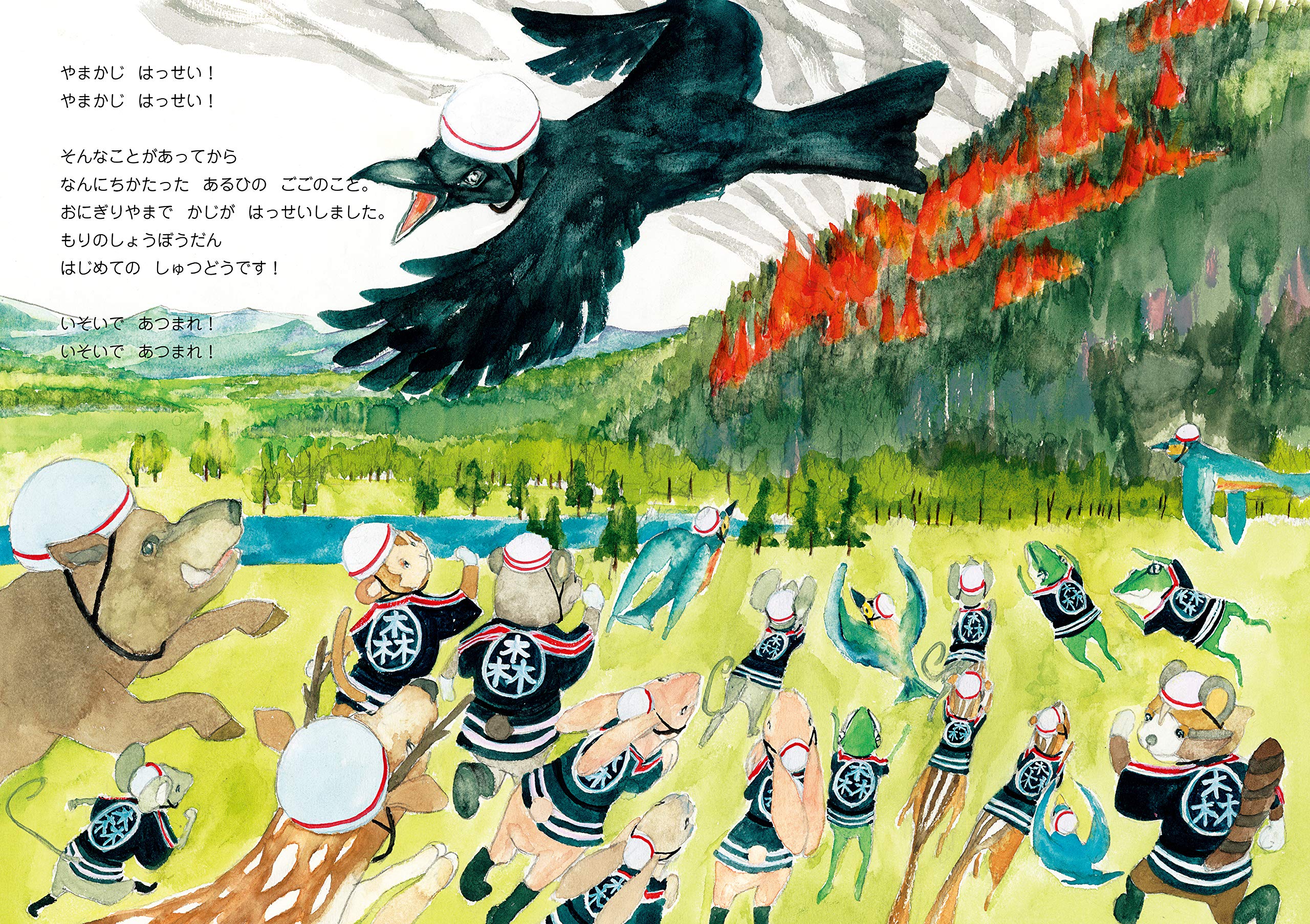 Amazon Fr もりのしょうぼうだん Livres