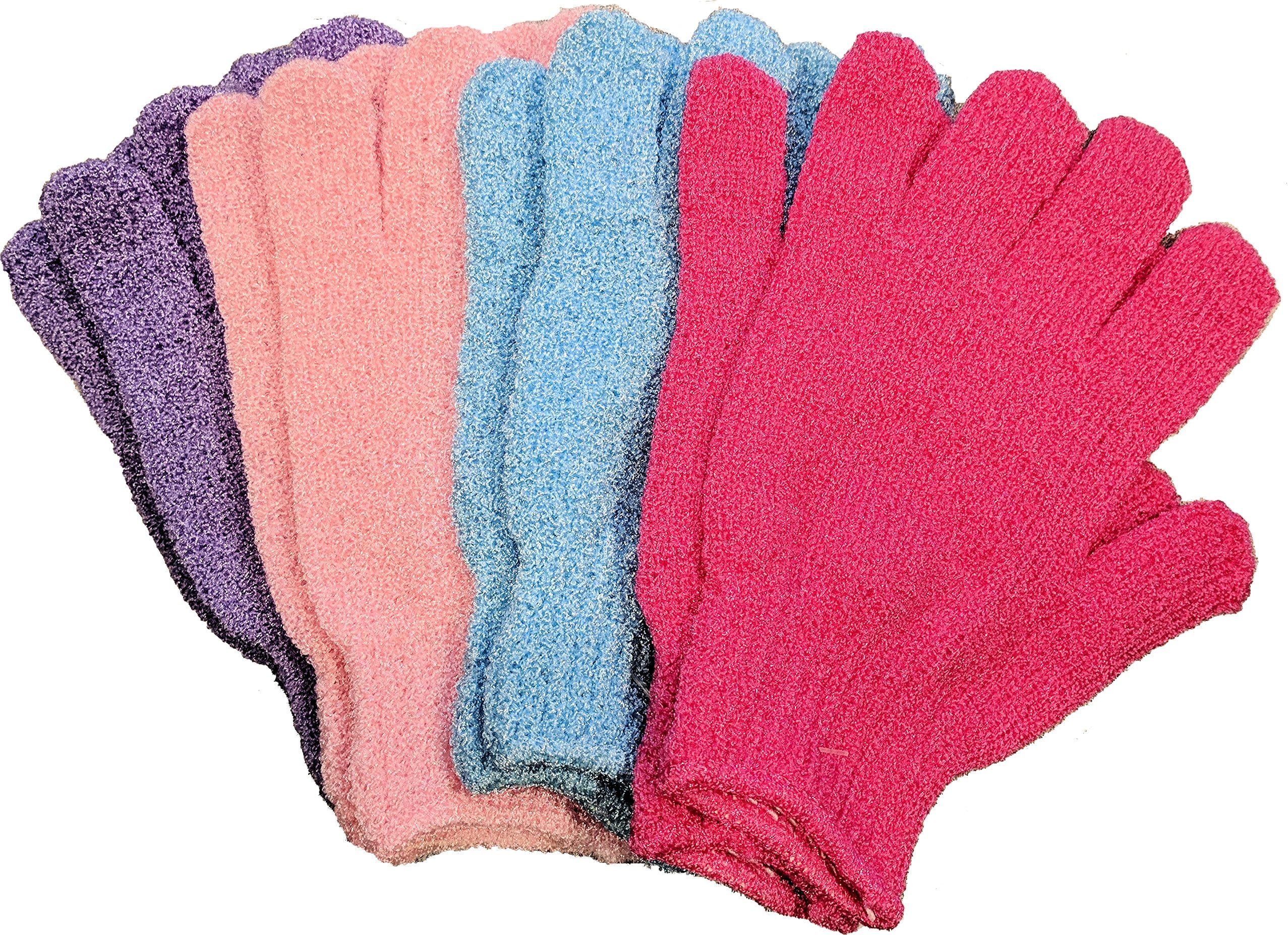 Exfoliating Bath Gloves 4 Pairs