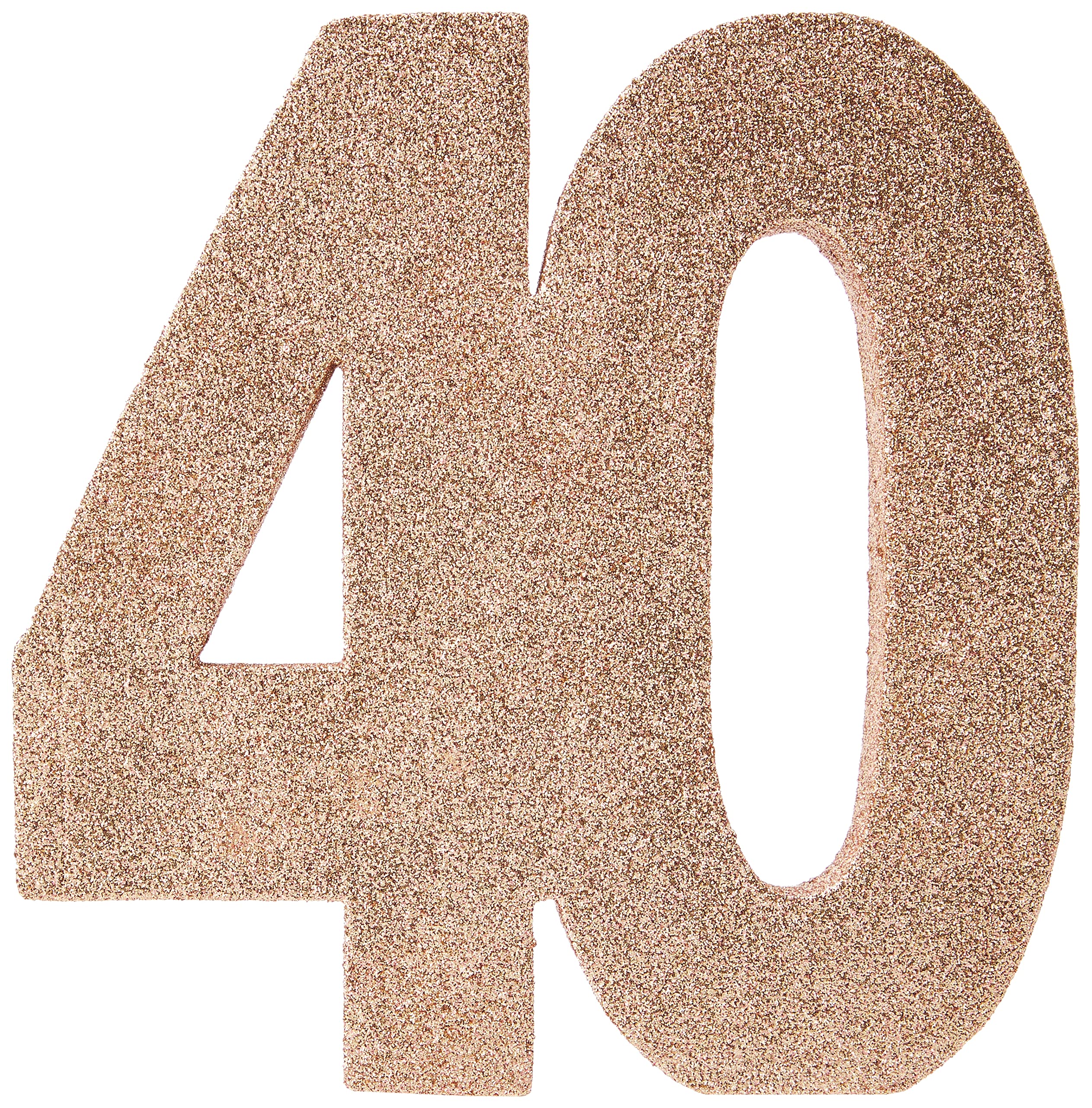 Creative Party Number 40 Glitter Table Decoration | Centrepiece | Rose Gold | H124,3 x 20 x 20cm (1.1 x 7.8 x 7.8")