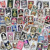 50 PCS Gothic Skeleton Tarot Dark Academia Stickers – Book Lovers Aesthetic Decals for Scrapbooking, Journaling, Laptop, Water Bottle, Vintage Dark Academia Readers