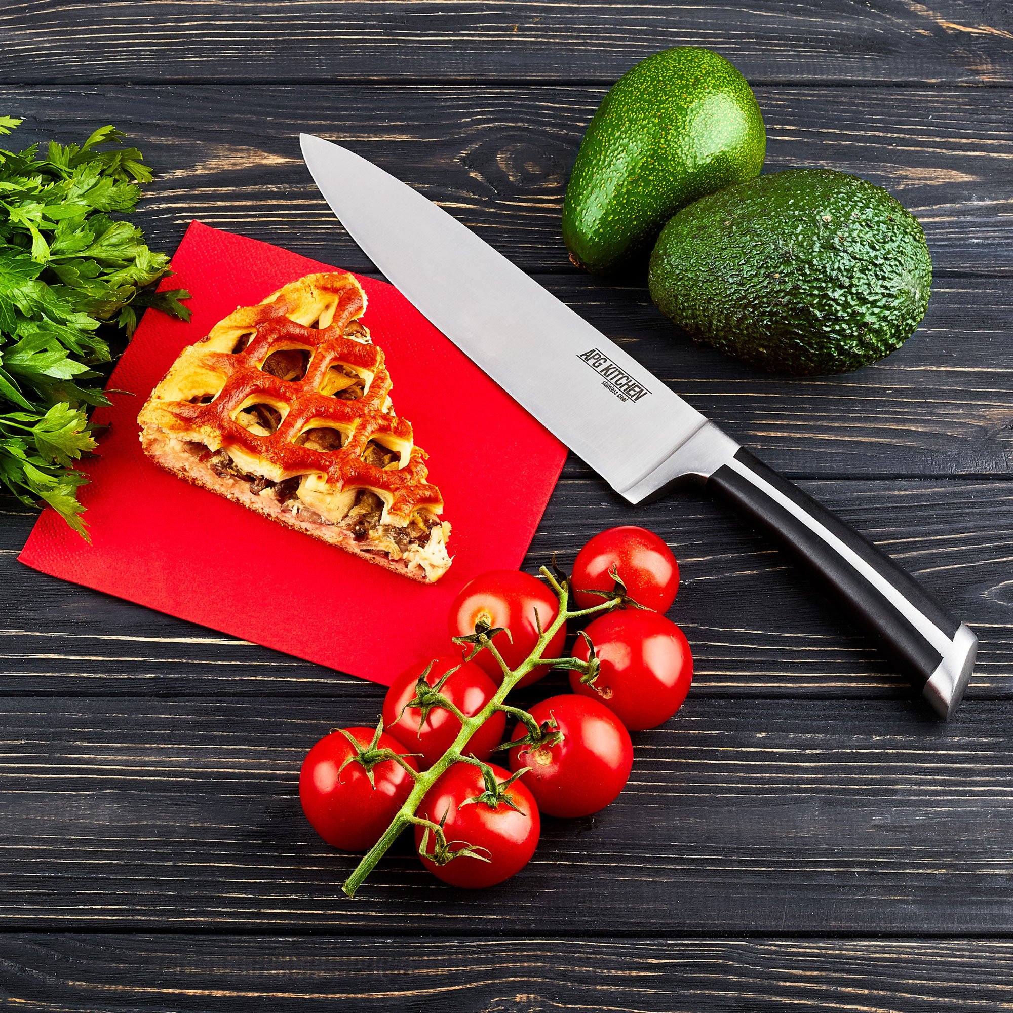 8" Chef Knife by APG Kitchen Best 8inch Razor Sharp Chef's