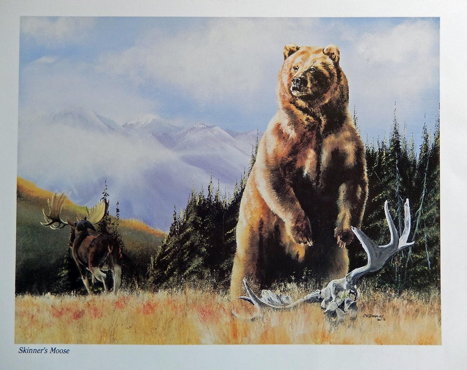 Charles Denault, Color Illustration 7 1/2" x 6" Print art (Skinner's