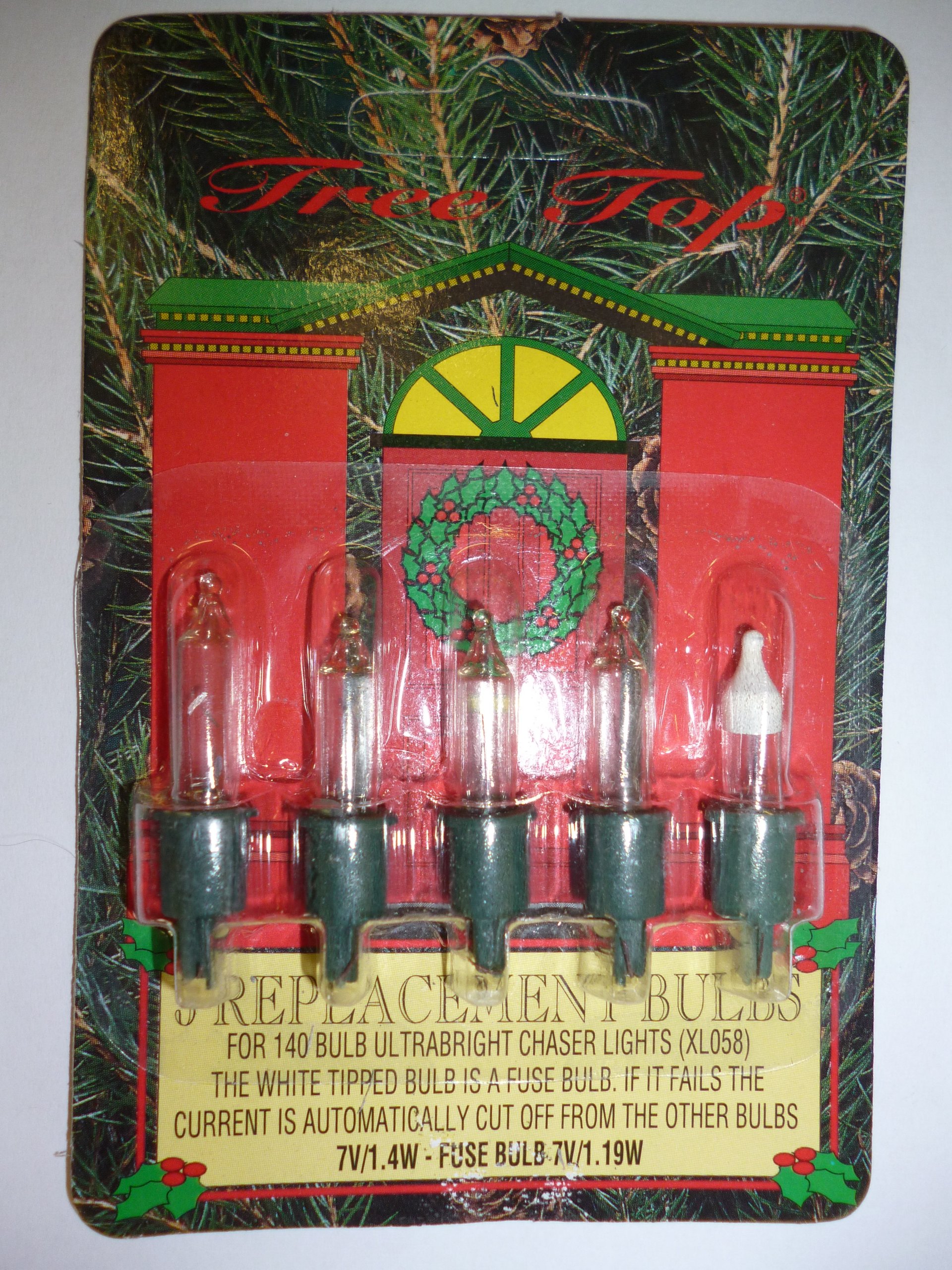 4 Push In Clear Replacement Spare Bulbs 7v 1.4w with 1 Fuse Bulb (SB259)