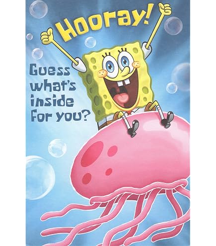 SpongeBob Geburtstagskarte – Mit Umschlag, Witzig & Bunt