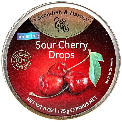 Cavendish and Harvey Sugarfree Sour Cherry Drops, 175 g Amazon.in