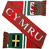 Wales Cymru Soccer Knit Scarf