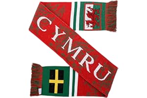 EUROSCARVES Wales Cymru Soccer Knit Scarf
