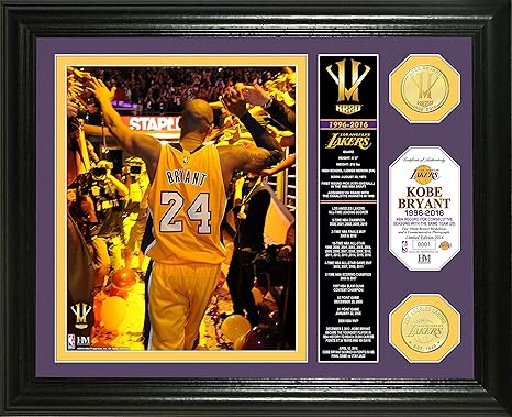 Nba Los Angeles Lakers Kobe Bryant Final Season Banner Coin Photo